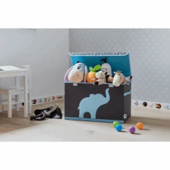 STORE !t Cofre De Juguetes, Gris Con Elefante Azul 7 STORE !t Cofre De Juguetes, Gris Con Elefante Azul -Roba Ventas store t cofre de juguetes gris con elefante azul a368465 2