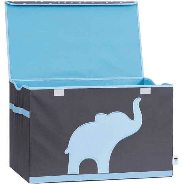 STORE !t Cofre De Juguetes, Gris Con Elefante Azul 5 STORE !t Cofre De Juguetes, Gris Con Elefante Azul - Imagen 5