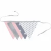 Ullenboom Banderín Cadena Y Tela Y Girl 190 Cm (5 Banderines) Gris Rosa