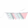 Ullenboom Cadena De Banderín Y Tela Y Elefante De Girl 325 Cm (10 Banderines) Mint Rosa