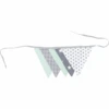 Ullenboom Cadena De Banderines De Tela 190 Cm (5 Banderines) Gris Mint