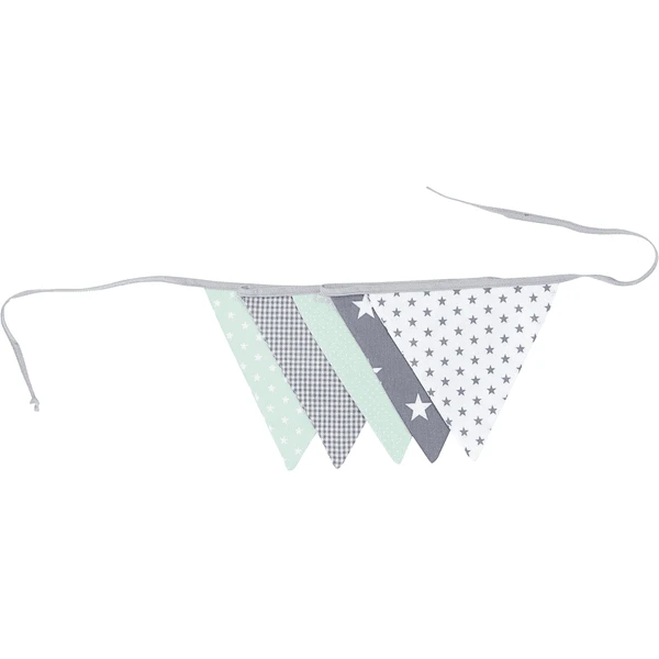 Ullenboom Cadena De Banderines De Tela 190 Cm (5 Banderines) Gris Mint 3 Ullenboom Cadena De Banderines De Tela 190 Cm (5 Banderines) Gris Mint - Imagen 3