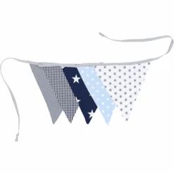 Ullenboom Cadena Y Tela De Banderín Y Girl 190 Cm (5 Banderines) Azul Claro Azul Gris Claro