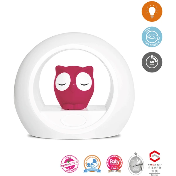 Zazu ™ LOU La Luz Nocturna Del Búho Con Sensor De Sonido En Blanco Con Rosa 4 Zazu ™ LOU La Luz Nocturna Del Búho Con Sensor De Sonido En Blanco Con Rosa - Imagen 4